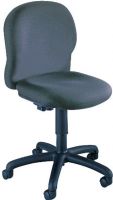 Safco 3461CH Ambition Push Button Mid Back Chair, 17" to 21" Seat Height, 21.50" W x 20.50" Seat Size, 19.50" W x 18" Back Size, 24" Dia. x 35" to 39" H, Tilt with tilt lock and tension control, Charcoal Finish, UPC 073555346138 (3461CH 3461-CH 3461 CH SAFCO3461CH SAFCO-3461CH SAFCO 3461CH) 