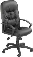 Safco 3471BL Serenity Petite High Back Executive Chair, 41" - 45" H Height, 20" Back Width, 16" - 20" Seat Height, 18" Seat Depth, 28" Back Height from Seat, 20" Seat Width, 360-Degree Seat Swivel, For People 5'8" and Taller, 250 Lbs Max Weight, 26"dia. x 41" to 45" H Dimensions, Tilt Lock & Tilt Tension, Pneumatic Seat Height Adjustable, Black Recycled Leather Upholstery, UPC 073555347128 (3471BL 3471-BL 3471 BL SAFCO3471BL SAFCO-3471BL SAFCO 3471BL) 