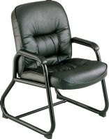Safco 3473BL Serenity Guest Chair, Sled base, 17" Seat Height, 21"W x 19.5"D Seat, 21"W x 22.5"H Back, Deeply cushioned seat and back, Integrated loop arms, 24.5"W x 26"D x 38"H Overall, UPC 073555347326 (3473BL 3473-BL 3473 BL SAFCO3473BL SAFCO-3473BL SAFCO 3473BL) 