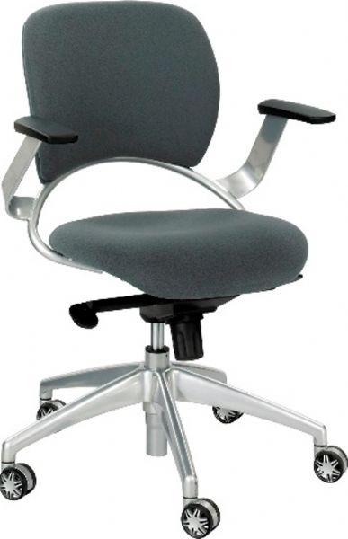 Safco 3477GR Groove Task Chair, Several Upholstery Choices, Polyurethane Arms, Dual Wheel Hooded Carpet Casters, Nylon Fabric, 250 Max Weight, 34.5