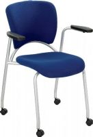 Safco 3478BU Groove Guest Chair, Interesting design and shape for anyone seeking something different, Smooth oval, cross curving shape and frame, 25.50" W x 22" D x 32" H. Overall, Blue Finish, UPC 073555347852 (3478BU 3478-BU 3478 BUR SAFCO3478BU SAFCO-3478BU SAFCO 3478BU) 