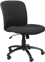 Safco 3491BL Uber Big and Tall Mid Back Chair, 500 lb. capacity, 360° swivel with dual-wheel hooded, 18.5 - 22.5" Seat Height, 22.25"W x 20.75"D Seat, 23"W x 19.75"H Back, 36.5 - 40.5"H Overall Height Range, Pneumatic height adjustment, Tilt lock and tilt tension on a five-star oversized base, Black Finish, UPC 073555349122 (3491BL 3491-BL 3491 BL SAFCO3491BL SAFCO-3491BL SAFCO 3491BL) 