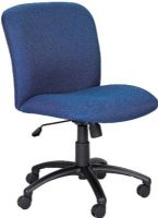 Safco 3491BU Uber Big and Tall Mid Back Chair, 500 lb. capacity, 360° swivel with dual-wheel hooded, 18.5 - 22.5" Seat Height, 22.25"W x 20.75"D Seat, 23"W x 19.75"H Back, 36.5 - 40.5"H Overall Height Range, Pneumatic height adjustment, Tilt lock and tilt tension on a five-star oversized base, Blue Finish, UPC 073555349153 (3491BU 3491-BU 3491 BU SAFCO3491BU SAFCO-3491BU SAFCO 3491BU) 