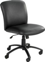 Safco 3491BV Uber Big and Tall Mid Back Chair, 500 lb. capacity, 360° swivel with dual-wheel hooded, 18.5 - 22.5" Seat Height, 22.25"W x 20.75"D Seat, 23"W x 19.75"H Back, 36.5 - 40.5"H Overall Height Range, Pneumatic height adjustment, Tilt lock and tilt tension on a five-star oversized base, Viny Black Finish, UPC 073555349146 (3491BV 3491-BV 3491 BV SAFCO3491BV SAFCO-3491BV SAFCO 3491BV) 