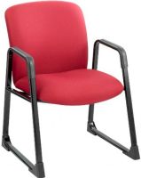 Safco 3492BG Uber Big and Tall Guest Chair, Big and Tall, Adjustable Height, Armed, Contemporary Style, Metal Base Material, Black Armrest color, 27" W x 29.5" D Overall, 23" W x 20.5" D Seat, 35.75" Maximum Overall Height - Top to Bottom, Burgundy Seat/back color, UPC 073555349214 (3492BG 3492-BG 3492 BG SAFCO3492BG SAFCO-3492BG SAFCO 3492BG) 