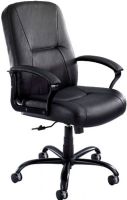 Safco 3500BL Serenity Big and Tall High-Back Chair, Adjustable Height, Casters, Armed, Pneumatic seat height adjustment, 500 lbs Weight capacity, Padded loop Arm style, Black Seat/back color, 21.5" W x 22" D Seat, 26" Maximum Overall Height - Top to Bottom, 27.5" W x 28.5" D Overall, UPC 073555350029 (3500BL 3500-BL 3500 BL SAFCO3500BL SAFCO-3500BL SAFCO 3500BL) 