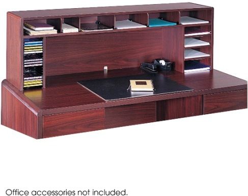 Safco 3661MH High Clearance Desk Top Organizer, 75 lbs Capacity - Shelf, Divider Adjustability 5 increments, 3 x 9