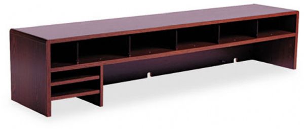 58W Medium Oak Safco Products 3671MO Low Profile Desk Top Organizer