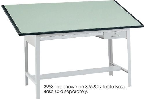 Safco 3953 Precision Drafting Rectangular Table Top, Rectangular Top shape, Laminate Top material, Green Top color, 1
