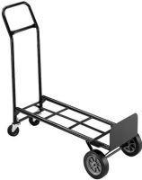 Safco 4070 Tuff Truck™ Convertible Hand Truck, 8" solid rubber tires, 14" W x 7" D Toe Plate, 400 lbs. with 2 wheels; 500 lbs. with 4 wheels Load Capacity, Converts from two wheeled hand truck to four wheeled platform truck, 52" H x 18.5" W x 12" D Overall, UPC 073555407006 (4070 SAFCO4070 SAFCO-4070 SAFCO 4070) 