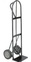 Safco 4071 Tuff Truck P-Handle Truck, 400 lb. capacity, Heavy gauge tubular steel frame, Welded joints for extra strength, 14" W x 7" D Toe Plate, 51.5" H x 16" W x 16.5" D Overall, Black Color, UPC 073555407105 (4071 SAFCO4071 SAFCO-4071 SAFCO 4071) 