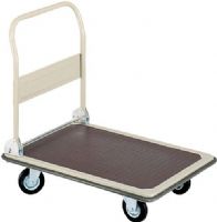 Safco 4077 FoldAway Small Platform Truck, 700 lb Maximum Load Capacity, 4 Number of Casters, 4" Caster Size, Non-skid Features, 39" Platform Length, 24" Platform Width, Tropic Sand Color, 18.50" W x 29.25" D x 28.75" H, UPC 073555407709 (4077 SAFCO4077 SAFCO-4077 SAFCO 4077) 