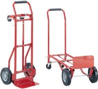 Safco 4086R Convertible Heavy-Duty Hand Truck, Steel Frame Material, 2-Wheel capacity: 500 lbs/ 4-wheel capacity: 600 lbs Maximum Load Capacity, 4 Number of Casters, 4" Caster Size, Convertible Features, Red Color, UPC 073555408607 (4086R 4086-R 4086 R SAFCO4086R SAFCO-4086R SAFCO 4086R) 