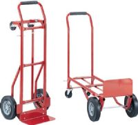 Safco 4087R Convertible Standard Duty Hand Truck, 300lb. Capacity on 2 wheels, 400lb. Capacity on 4 wheels, 15" W x 18" D Toe Plate, 8x 1.75" Tire Size, Power Grasp Handle, 18" W x 51" H Overall, Red Finish, UPC 07355540870 (4087R 4087-R 4087 R SAFCO4087R SAFCO-4087R SAFCO 4087R) 