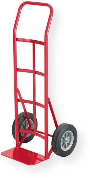 Safco 4092 Continuous Handle Hand Truck - Power Grasp Handle, Ideal for one- or two-handed use, Power Grasp Handle, Toe plate, 500 lb. capacity, Red powder coat finish, UPC 073555409208 (4092 SAFCO4092 SAFCO-4092 SAFCO 4092)