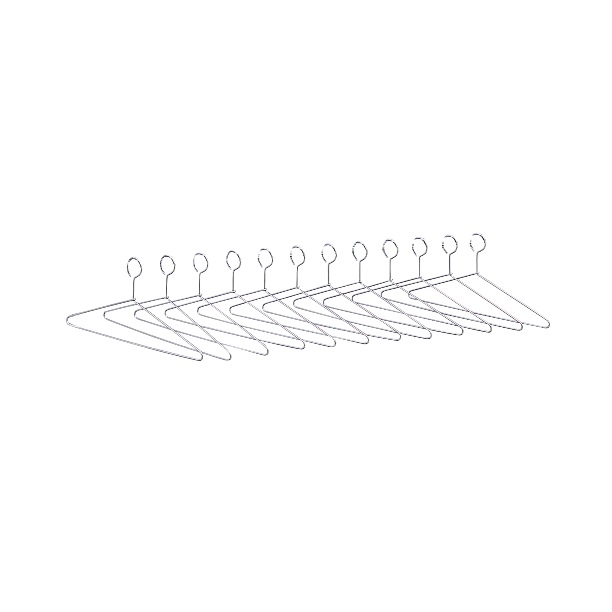 SAFCO 4165 Extra Hangers for Shelf Racks Chrome  Assembly Required: No. Dimensions: 17