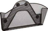 Safco 4176BL Onyx Magnetic Mesh Single File Pocket, With or without accessory organizer, Four heavy-duty magnets, Easily mounts on non-fabric covered surfaces, Can be installed with steel point fasteners, Fits letter-size files, 1.5 lbs capacity, Steel mesh construction, Durable powder coat finish, Set of 6, UPC 073555417623 (4176BL 4176-BL 4176 BL SAFCO4176BL SAFCO-4176-BL SAFCO 4176 BL) 