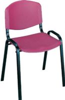 Safco 4185BG Stack Chairs, Stacking Chair Chair/Seat Type, 250 lb Maximum Load Capacity, Polypropylene Seat Material, 30.25" Maximum Seat Height, 12.75" Back Height, 18.25" Back Width, Steel Frame Material, Black Frame Color, Steel Base Material, Price per Unit, Can only be purchased in Sets of 4, Burgundy Seat Color, UPC 073555418514 (4185BG 4185-BG 4185 BG SAFCO4185BG SAFCO-4185BG SAFCO 4185BG) 