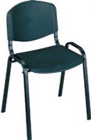 Safco 4185BL Stack Chairs, Stacking Chair Chair/Seat Type, 250 lb Maximum Load Capacity, Polypropylene Seat Material, 30.25" Maximum Seat Height, 12.75" Back Height, 18.25" Back Width, Steel Frame Material, Black Frame Color, Steel Base Material, Price per Unit, Can only be purchased in Sets of 4, Black Seat Color, UPC 073555418521 (4185BL 4185-BL 4185 BL SAFCO4185BL SAFCO-4185BL SAFCO 4185BL) 