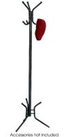 Safco 4215BL Six-Hook Costumer, Classic free-standing costumer, Ideal for reception or waiting areas, Convenient three double hooks, Hold up to 6 garments, 20.5"W x 17.5"D x 70.5"H, UPC 073555421521 (4215BL 4215-BL 4215 BL SAFCO4215BL SAFCO-4215BL SAFCO 4215BL) 