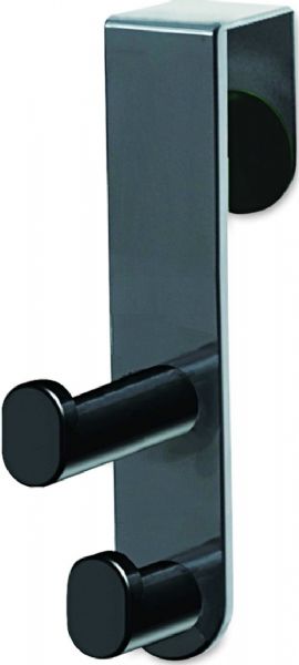 Safco 4227BL Over-the-Door Double Hook, Double-hook style, Over-the-door mounting type, 10 lbs hook capacity, Rounded 1