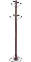 Safco 4240MH Modern Coat Rack, 8 rounded coat pegs, Modern Style, Wood Frame/Rail Material, Metal Hook Material, 18.50"" W x 18.50" D x 69" H Overall, Mahogany Color. UPC 073555424041 (4240MH 4240-MH 4240-MH SAFCO4240MH SAFCO-4240MH SAFCO 4240MH) 