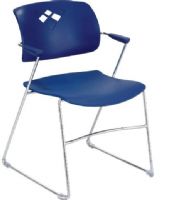 Safco 4286BU Veer Four Stacking Chair, 17.25" H x 17.75" W x 17.75" D Seat, 17.5" W x 11.25" D Seat Back, Non marring floor glides, Can stack up to 15 high on the floor and 28 high on a cart, 32.5" H x 21.25" W x 22" D Overall, Set of 4, Blue Color, UPC 073555428681 (4286BU 4286-BU 4286 BU SAFCO4286BU SAFCO-4286BU SAFCO 4286BU) 