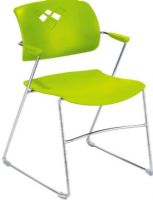 Safco 4286GS Veer Four Stacking Chair, 17.25" H x 17.75" W x 17.75" D Seat, 17.5" W x 11.25" D Seat Back, Non marring floor glides, Can stack up to 15 high on the floor and 28 high on a cart, 32.5" H x 21.25" W x 22" D Overall, Set of 4, Grass Color, UPC 073555428674 (4286GS 4286-GS 4286 GS SAFCO4286GS SAFCO-4286GS SAFCO 4286GS) 