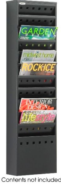 Safco 4321BL Steel Magazine Rack, 11 Pockets, Attractively designed, 9