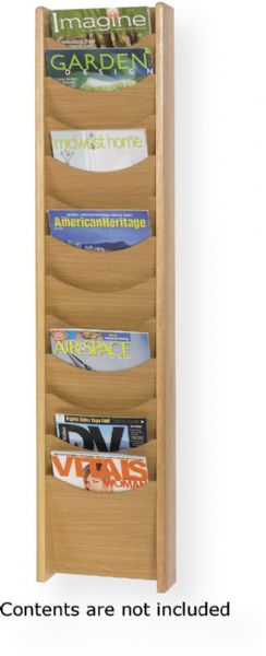 Safco 4331MO Wood Magazine Rack, 5 lbs. Compartment Capacity, 12 Compartment Quantity, 9.50