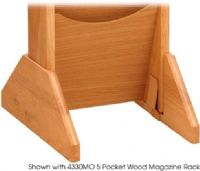 Safco 4332MO Wood Display Base, Base for the 5 and 12-pocket, Solid Wood, Stand display racks on the floor, Medium Oak Color, UPC 073555433203, 13.75" W x 1.25" D x 5.75" H Overall (4332MO 4332-MO 4332 MO SAFCO4332MO SAFCO-4332MO SAFCO 4332MO) 