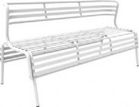 Safco 4368WH CoGo Indoor/Outdoor Steel Bench, Designed for indoors or outdoors for versatile use, 30.75" - 30.75" Adjustability - Height, UV-resistant and weather-resistant to last longer outdoors, Durable steel construction with powder-coat finish, White Finish, UPC 073555436891 (4368WH 4368-WH 4368 WH SAFCO4368WH SAFCO-4368-WH SAFCO 4368 WH) 