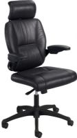 Safco 4470BL Incite High Back Executive Chair, Executive High back Leather Chair-Black, Padded arms and head rest, Metal Accents, Swivel seat, pneumatic height adjustment, 21" W x 19.50"D Seat Size, 21" W x 30" H Back Size, 27.25" W X 28.5" D X 46-50.5" H, UPC 073555447026 (4470BL 4470-BL 4470 BL SAFCO4470BL SAFCO-4470BL SAFCO 4470BL) 