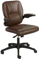 Safco SAFCO4471BR InCite Mid Back Executive Chair, Tilt Control, Casters, Armed, Upholstered, 21" W x 19.5" D Seat, 37.75" Minimum Overall Height - Top to Bottom, 42.75" Maximum Overall Height - Top to Bottom, 27.25" W x 26" D Overall, UPC 073555447187, Brown Color (4471BR 4471-BR 4471 BR SAFCO4471BR SAFCO-4471BR SAFCO 4471BR) 