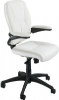 Safco SAFCO4471WH InCite Mid Back Executive Chair, Tilt Control, Casters, Armed, Upholstered, 21" W x 19.5" D Seat, 37.75" Minimum Overall Height - Top to Bottom, 42.75" Maximum Overall Height - Top to Bottom, 27.25" W x 26" D Overall, UPC 073555447194, White Color (4471WH 4471-WH 4471 SAFCO4471WH SAFCO-4471WH SAFCO 4471WH) 