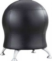 Safco 4751BV Zenergy Ball Chair, 23" - 23" Adjustability - Height, 23" Seat Height, 250 lbs Weight Capacity, Anti-burst ball chair, Perfect for indoor use, 17.5" diameter seat, Enhances better posture, Stationary glides, Anti-burst plastic ball, Polyester fabric cover, Anti-burst plastic ball, Polyester fabric cover, Active ball chair for dynamic work, Thick steel legs for weight support, Black Vinyl Finish, UPC 073555475128 (4751BV 4751-BV 4751 BV SAFCO4751BV SAFCO-4751-BV SAFCO 4751 BV) 