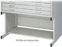 Safco 4971LG Facil Flat File High Base-Small, Functionally designed label holders, Chrome drawer handles, Drawer capacity is 60 lbs., Drawer is 1" deep", Units can be stacked up to 2 high on closed base and 1 high on high base, Light Grey Color, UPC 073555497137 (4971LG 4971-LG 4971 LG SAFCO4971LG SAFCO-4971LG SAFCO 4971LG) 
