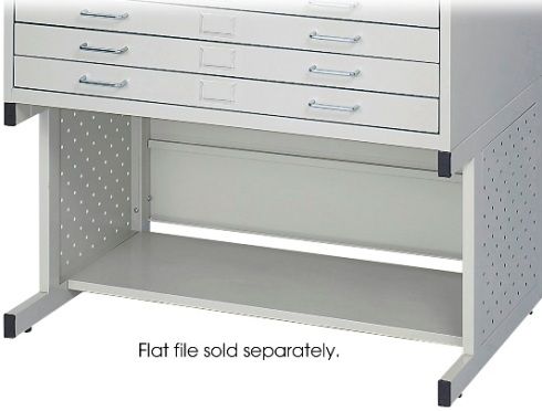 Safco 4971LG Facil Flat File High Base-Small, Functionally designed label holders, Chrome drawer handles, Drawer capacity is 60 lbs., Drawer is 1