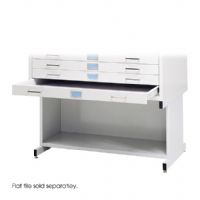 Safco 4975 High Base for 4994 Model, White Color; White Flat file high base; Base raises files 20" off floor; Base with enclosed back and sides with open front; Holds up to two files; For Safco Flat Files 5 Drawer 40.5"; Dimensions 40.375" x 29.375" x 20"; Shipping Dimensions 41" x 4" x 20.75"; UPC 73555497595 (4975W 4975WH 4975-WHITE SAFCO4975 SAFCO-4975W SAFCO-4975-WH) 