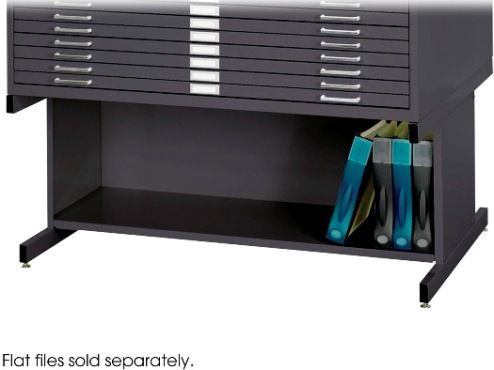Safco 4977 Steel Flat File Tall Base, For Safco Steel Flat Files 4996 and 4986, Supports 2 flat file cabinets, Made of heavy-gauge welded steel, 46.5