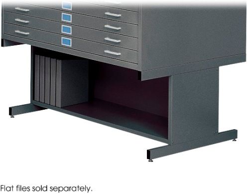 Safco 4979 Steel Flat File Tall Base, For Safco Steel Flat File 4998, Supports 2 flat file cabinets, Made of heavy-gauge welded steel, Low Chemical Emissions, 53.5