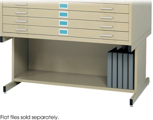 Safco 4979TS Steel Flat File Tall Base, For Safco Steel Flat File 4998, Supports 2 flat file cabinets, Made of heavy-gauge welded steel, Low Chemical Emissions, 53.5