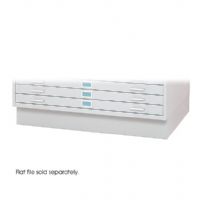 Safco 4995WHR Closed Base for 4994 Model, White Color; White flat file base; Raises files 6" off floor; Front recessed 2.75" from file; Unit holds up to five files consisting of a combination of five and 10 drawer cabinets; Dimensions 40.375" x 26.75" x 6.00"; Shipping Dimensions 43.50" x 2.75" x 12.50"; UPC 73555499599 (4995W 4995WHR 4995-WHITE SAFCO4995 SAFCO-4995W SAFCO-4995-WHR) 