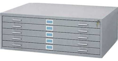 Safco 4996GRR Five-Drawer Steel Flat File for 30