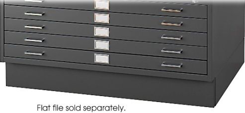 Safco 4997BLR Closed Base for 4996 and 4986, Holds up to 2 files units / 5 file units, 2500 lbs Weight Capacity, Base has an enclosed back and sides with an open front for extra storage space, Raises files 6'' off the floor for protection and easier access, 46.37