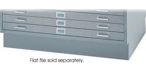 Safco 4997GRR Closed Base for 4996 and 4986, Holds up to 2 files units / 5 file units, 2500 lbs Weight Capacity, Base has an enclosed back and sides with an open front for extra storage space, Raises files 6'' off the floor for protection and easier access, 46.37