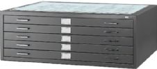 Safco 4998BL Drawer Steel Flat File, 5 Number, 50" L x 38" W x 2.12"  D Drawers Dimensions, Chrome Handle, Steel with ball bearings Glides, 36" x 48" Sheet Size, Heavy-gauge welded steel Material, 53.5" L x 41.5" W x 16.5" H Outside Dimensions, Case-hardened ball-bearing rollers, Low Chemical Emissions, Plan Depressors, Label Holders, Drawer Stops, Black Finish, UPC 073555499827 (4998BL 4998-BL 4998 BL SAFCO4998BL SAFCO-4998BL SAFCO 4998BL) 