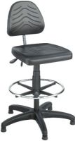 Safco 5113 Task Master Deluxe Workbench Chair, 3-piece telescoping dust cover, 360 swivel, 19 - 27" H Seat Height, 18.5"W x 17" D Seat, 15.75"W x 12" H Base, 36" x 44" H Overall Height Range, Contoured, oversized seat design, Polyurethane foam seat and back, UPC 073555511307 (5113 SAFCO5113 SAFCO-5113 SAFCO 5113) 