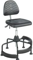 Safco 5120 Height Adjustable Drafting Stool with Footrest, 360 degrees of swivel, Pedestal Base Type, 35" Maximum Height, 18.5" W x 17" D Seat, 15.75" W Back, 250 Lbs Weight Capacity, 35" H x 26" W x 26" D Overall, Paddle lever controls 10 degrees of seat tilt and 22 degrees of backrest tilt, UPC 073555512007 (5120 SAFCO5120 SAFCO-5120 SAFCO 5120) 
