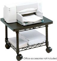 Safco 5206BL Under-Desk Printer/Fax Stand, Steel Materials, 16 ga. post Material Thickness, 100 lbs. Shelf Weight Capacity, 300 lbs. Overall Weight Capacity, 15.50" W x 14" D Shelf Dimensions, 19" W x 16" D Top Dimensions, Dual Wheel Casters two locking Wheel / Caster Style, 2" dia. Wheel / Caster Size, 19" W x 16" D x 13.50" H Dimensions, Black Color, UPC 073555520620 (5206BL 5206-BL 5206 BL SAFCO5206BL SAFCO-5206BL SAFCO 5206BL) 